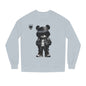 Streetwear Bear Graphic Sweatshirt — Black Hoodie Bear Illustration Crewneck