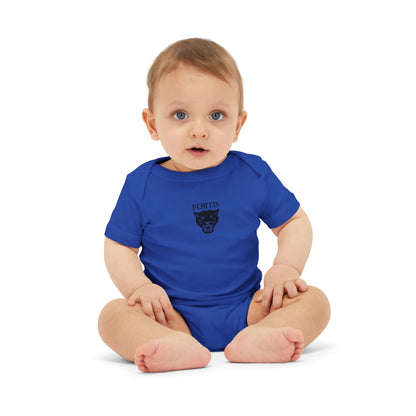 Fortis Panther Infant One-Piece Bodysuit – Cute Minimal Baby Onesie