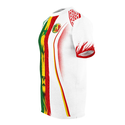 Senegal Flag Stripe Tee — Pan-African Rasta Colors All-Over Print