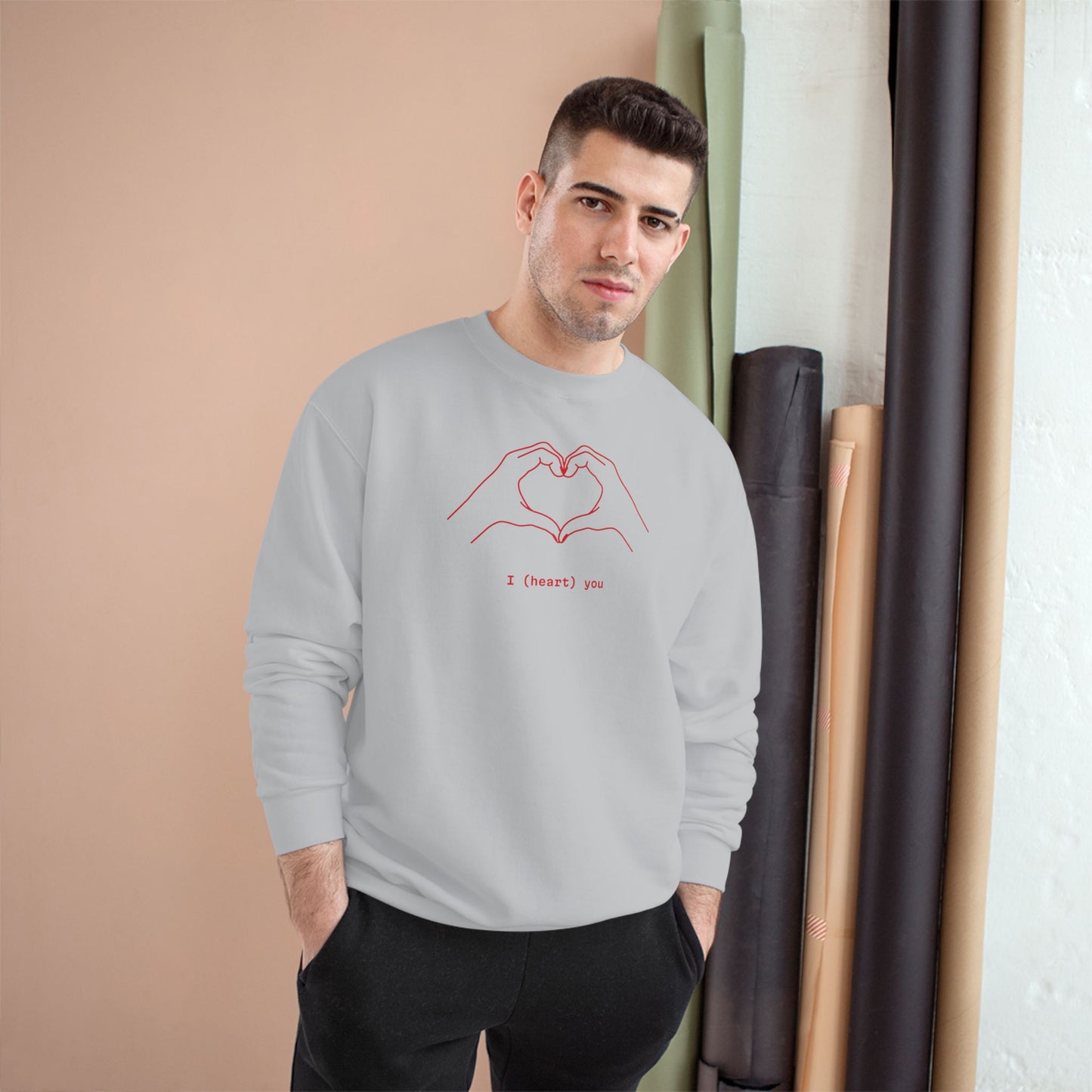 Heart Hands Sweatshirt – "I SWEARIY LOVE" Minimal Valentine Crewneck