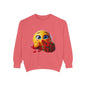 Kissing Emoji with Roses Sweatshirt — Cute Valentine’s Bouquet Graphic Sweatshirt