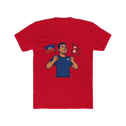 Unisex Cotton Crew Tee with Diverse Flags Design, Perfect for Pride, Cultural Events, Casual Outfits, Gifts, Travel Enthusiasts