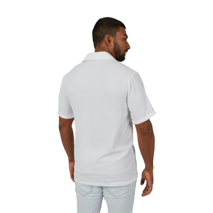 Men's Hawaiian Camp Shirt – Classic White Camp Collar Button-Up
