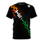 Black Diagonal Tricolor 'HOME' Graphic Tee — Irish Pride Cut & Sew T‑Shirt