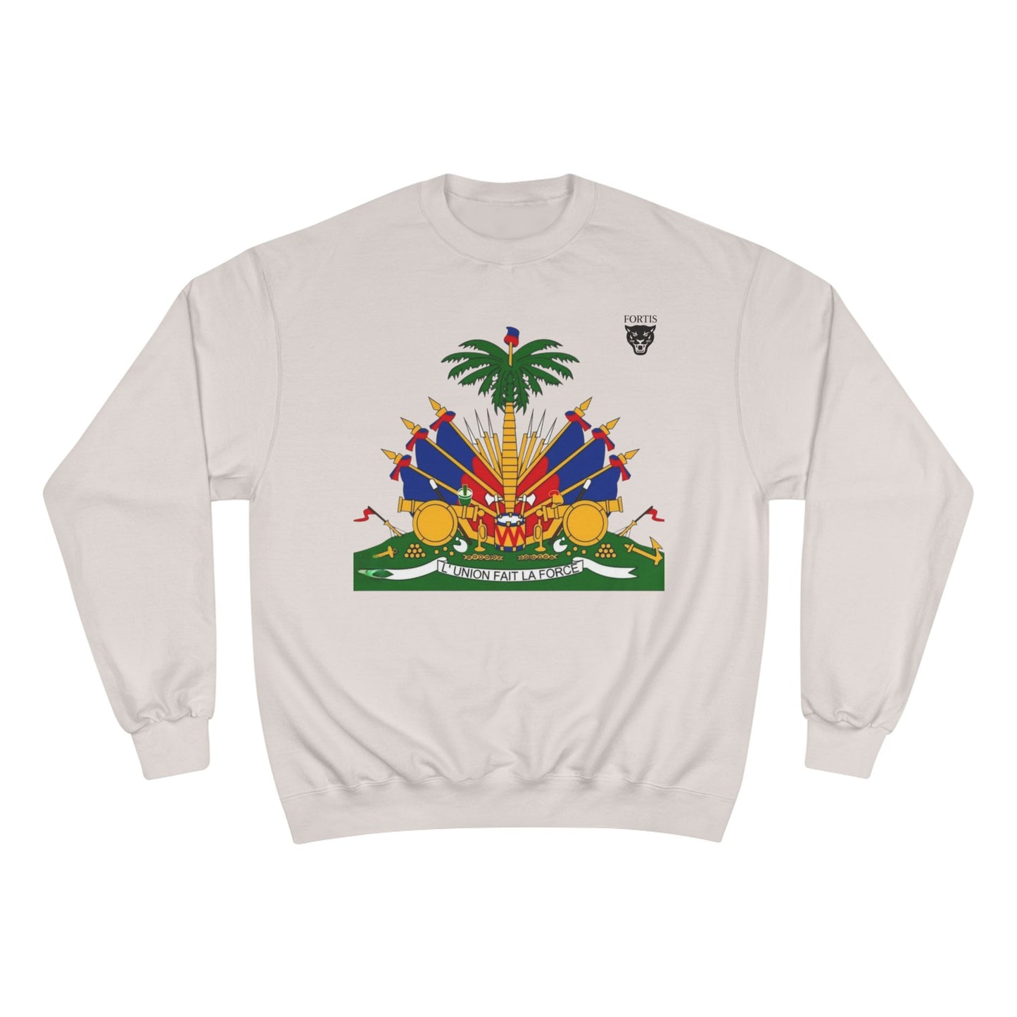 Haiti Coat of Arms Sweatshirt — Haitian Flag Crest Crewneck