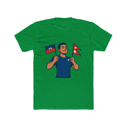 Unisex Cotton Crew Tee with Diverse Flags Design, Perfect for Pride, Cultural Events, Casual Outfits, Gifts, Travel Enthusiasts