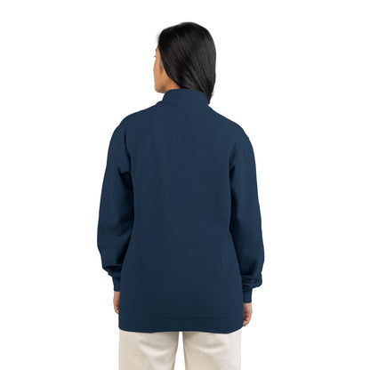 Quarter-Zip Sweatshirt with Small Chest Crest — Casual Pullover for Everyday Wear