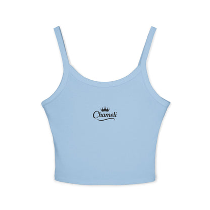Chamel Crown Logo Spaghetti Strap Tank