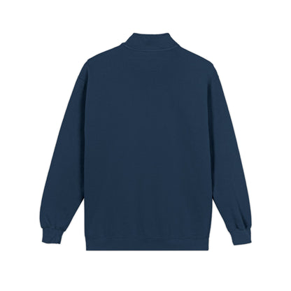 Quarter-Zip Sweatshirt with Small Chest Crest — Casual Pullover for Everyday Wear