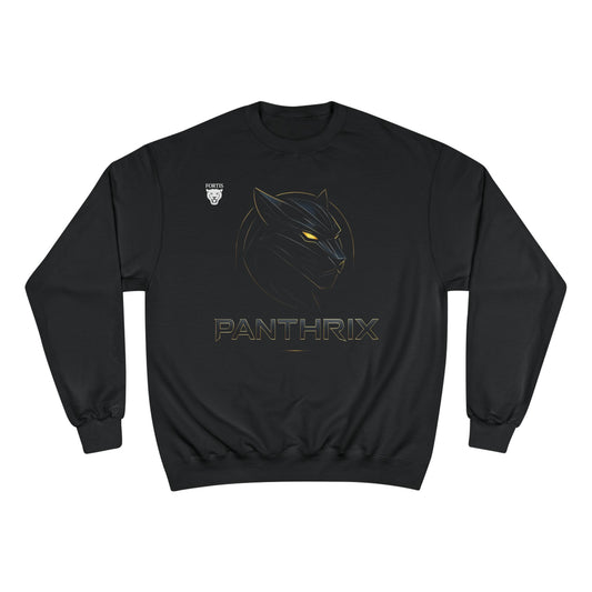 Panthrix Black Crewneck Sweatshirt — Panther Logo Athletic Streetwear