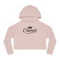 Cropped Hoodie — "Chameli" Script Crown Logo Women’s Hooded Sweatshirt