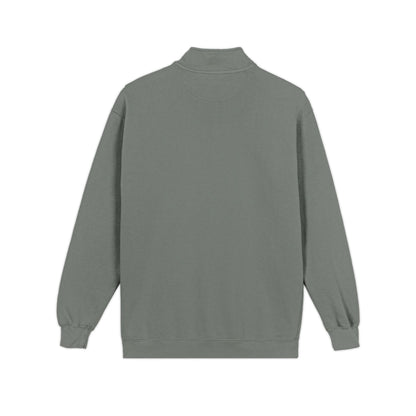 Quarter-Zip Sweatshirt with Small Chest Crest — Casual Pullover for Everyday Wear