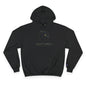 Pantherix Black Hoodie — Subtle Stealth Panther Logo Champion Hoodie