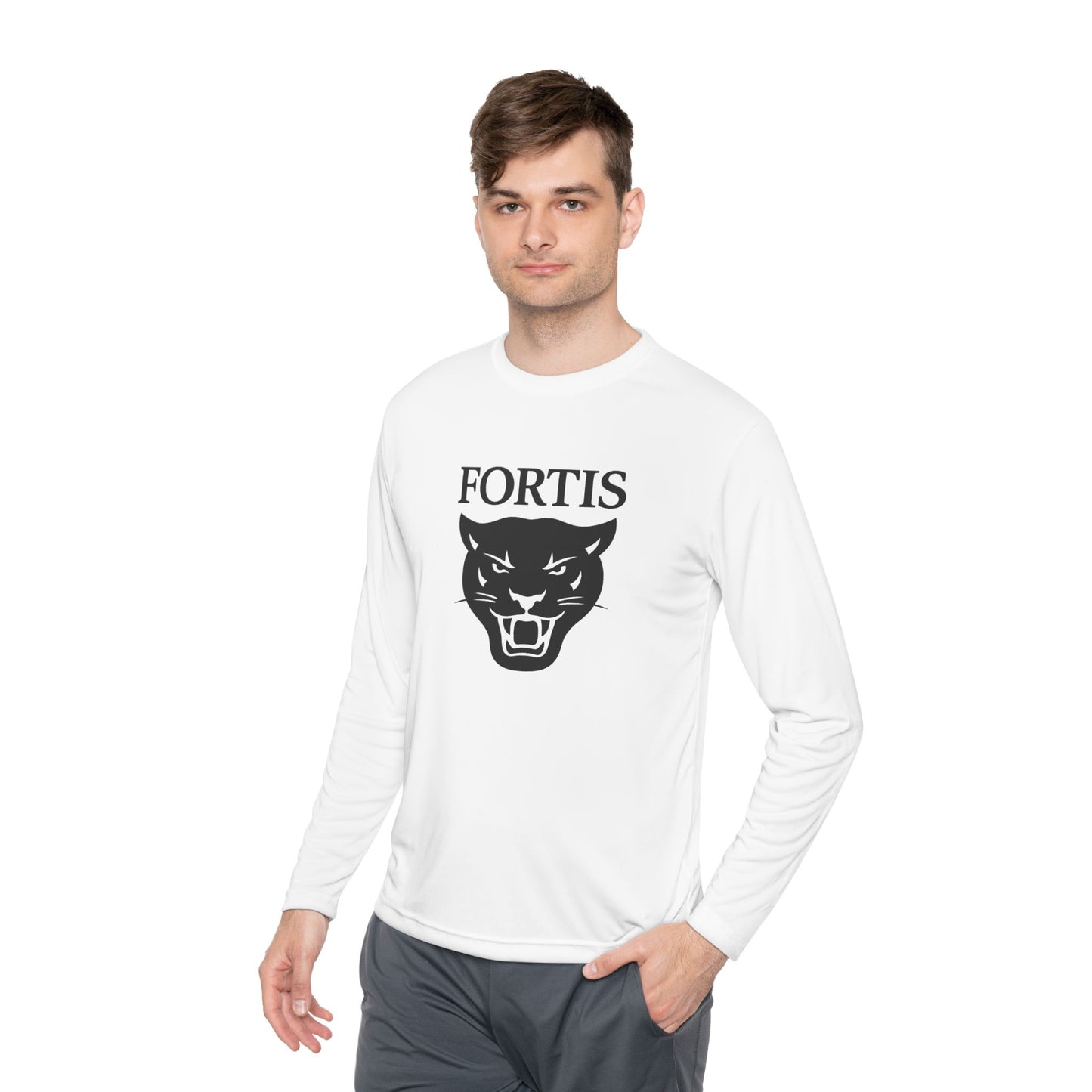 Fortis Panther Long Sleeve Tee — Athletic Mascot Graphic Shirt