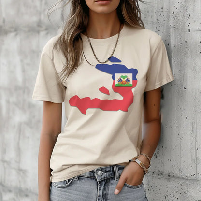 Haiti Tshirt Women Graphic Anime Streetwear T Shirt Female Y2K Harajuku Anime Clothing