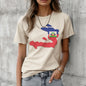 Haiti Tshirt Women Graphic Anime Streetwear T Shirt Female Y2K Harajuku Anime Clothing