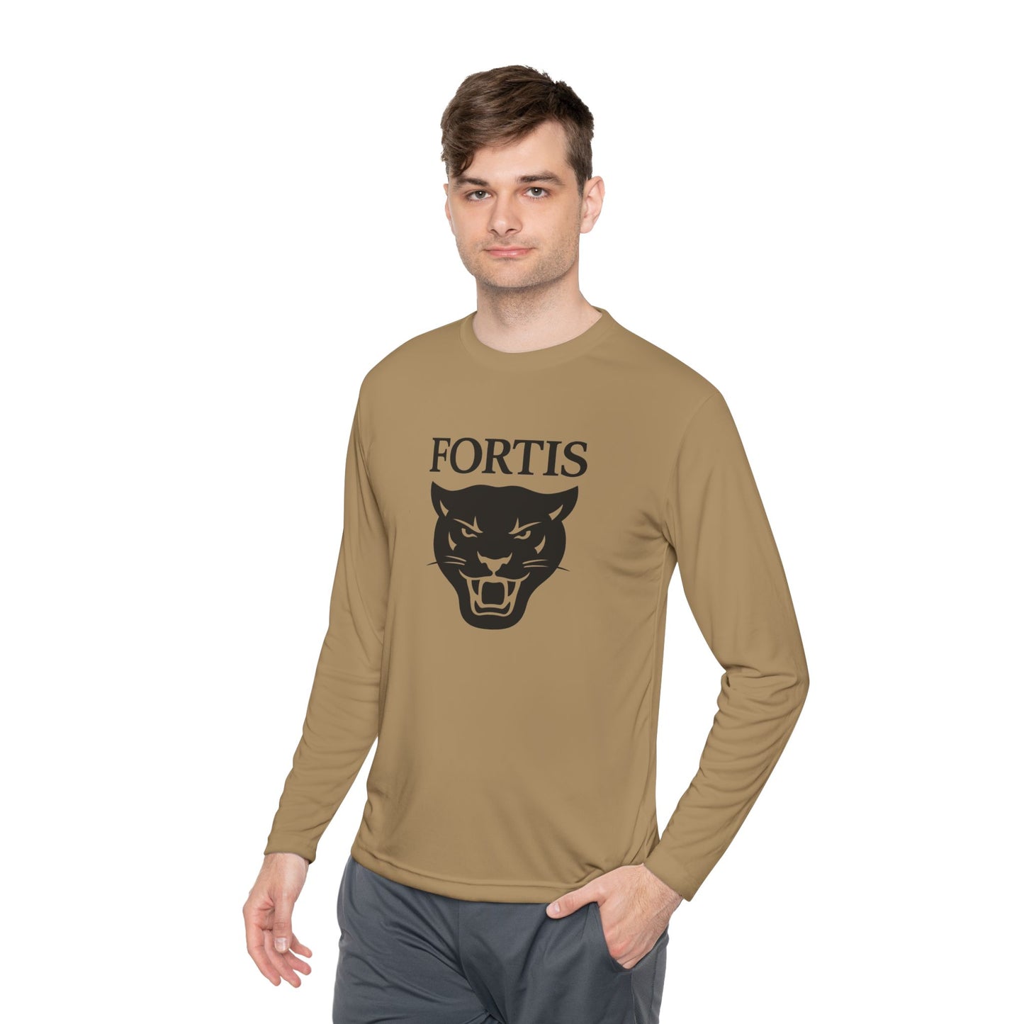 Fortis Panther Long Sleeve Tee — Athletic Mascot Graphic Shirt