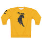 Panther Graphic Sweatshirt — Bold Black Cat Design on Gold