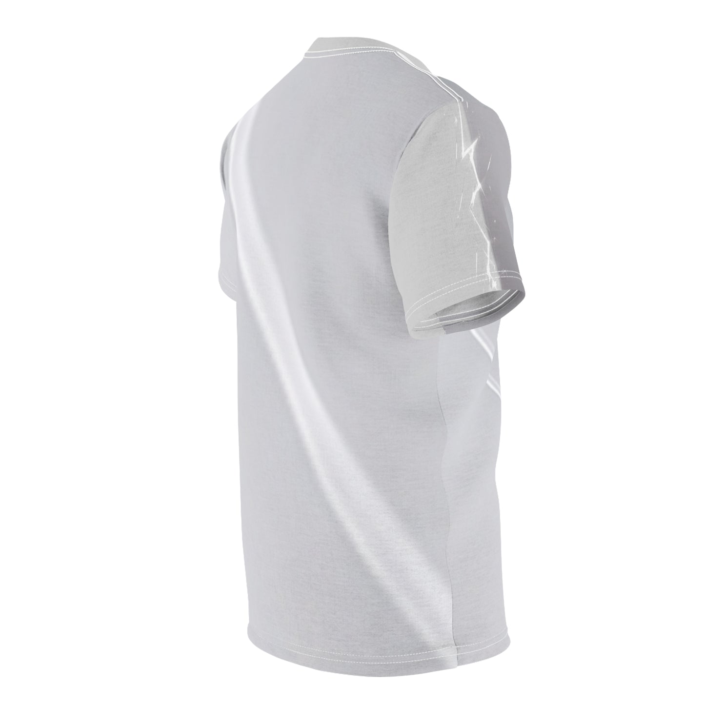 Fortis Minimalist Panther Tee — White Diagonal Cut & Sew T‑Shirt
