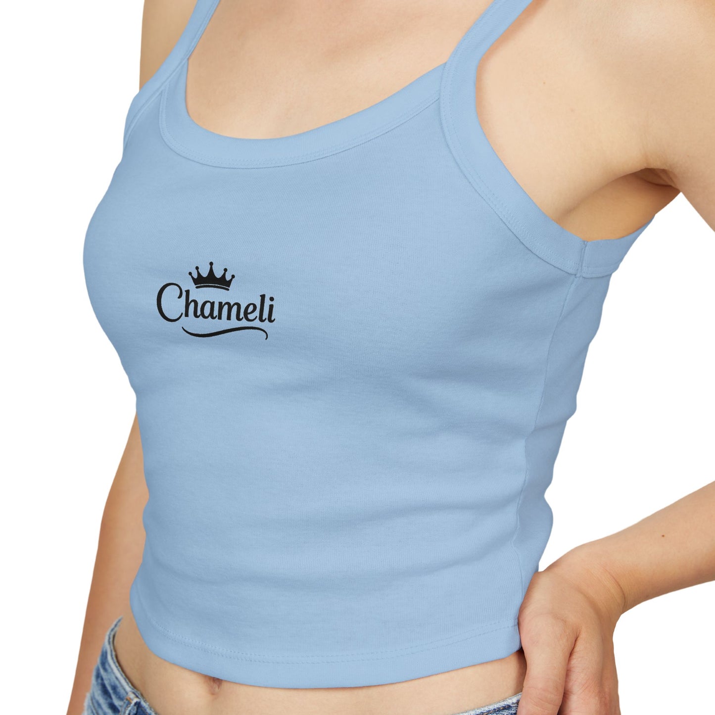 Chamel Crown Logo Spaghetti Strap Tank