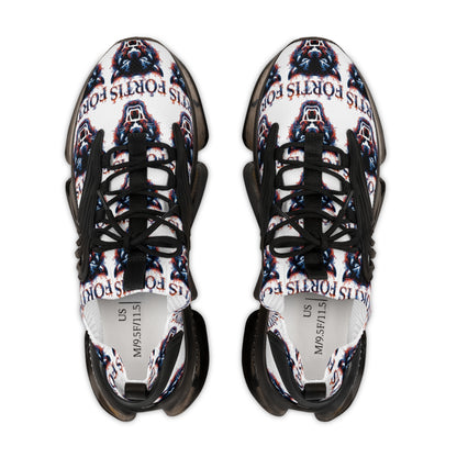 Men's Mesh Sneakers — Custom Dog Portrait Pattern Athletic Shoes