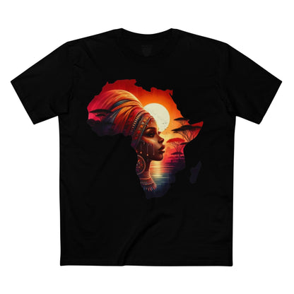 African Sunset Tee, Ethnic Art Shirt, Culture Inspired T-Shirt, Travel Apparel, Gift for Her, Unique African Style Top