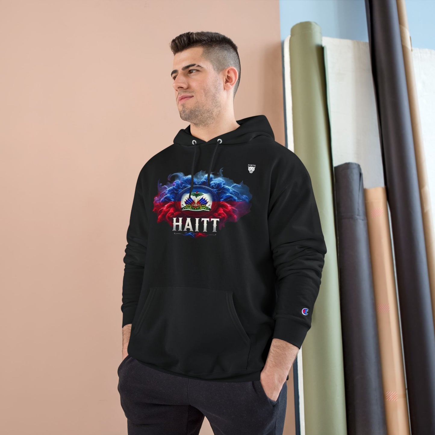 Haiti Flag Smoke Hoodie — Haitian Pride Pullover