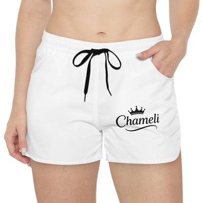 Women's Casual Shorts with 'Chameli' Crown Logo - Comfortable Lounge & Sleepwear