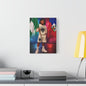 Classic Canvas Portrait Print — Youth Holding Nigeria & Haiti Flags