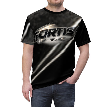 Fortis Metallic Logo Tee — All-Over Print Cut & Sew Shirt