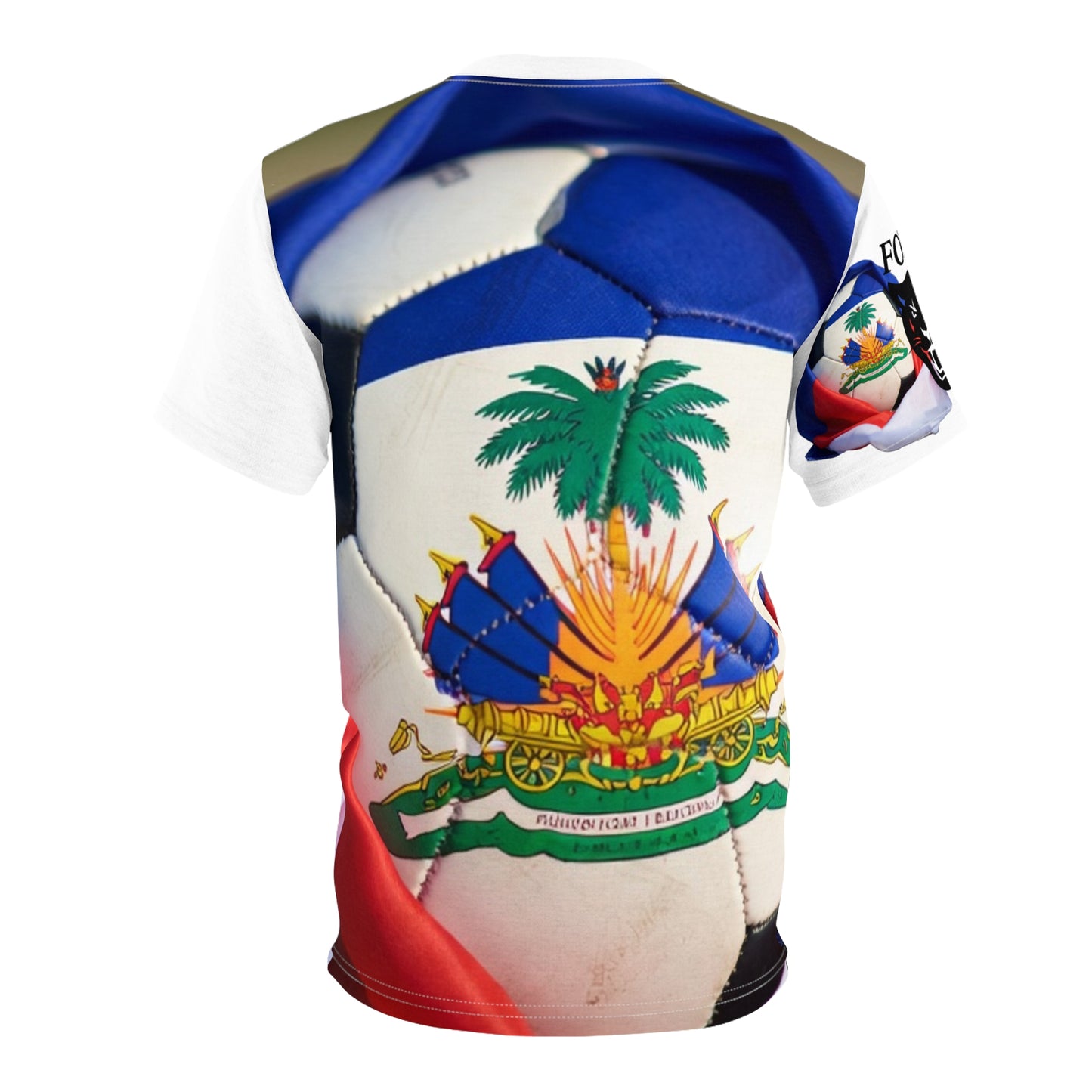 Haiti Flag Soccer Ball All-Over Print Tee