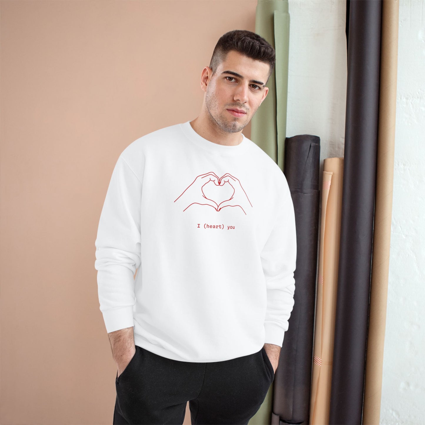 Heart Hands Sweatshirt – "I SWEARIY LOVE" Minimal Valentine Crewneck