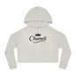 Cropped Hoodie — "Chameli" Script Crown Logo Women’s Hooded Sweatshirt