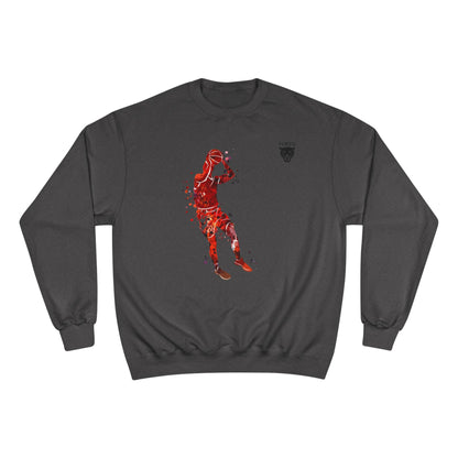 Basketball Champion Sweatshirt — Red Silhouette Shooter Crewneck