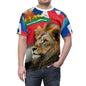 Haiti Flag Lion T-Shirt — Patriotic Haitian All-Over Print Tee