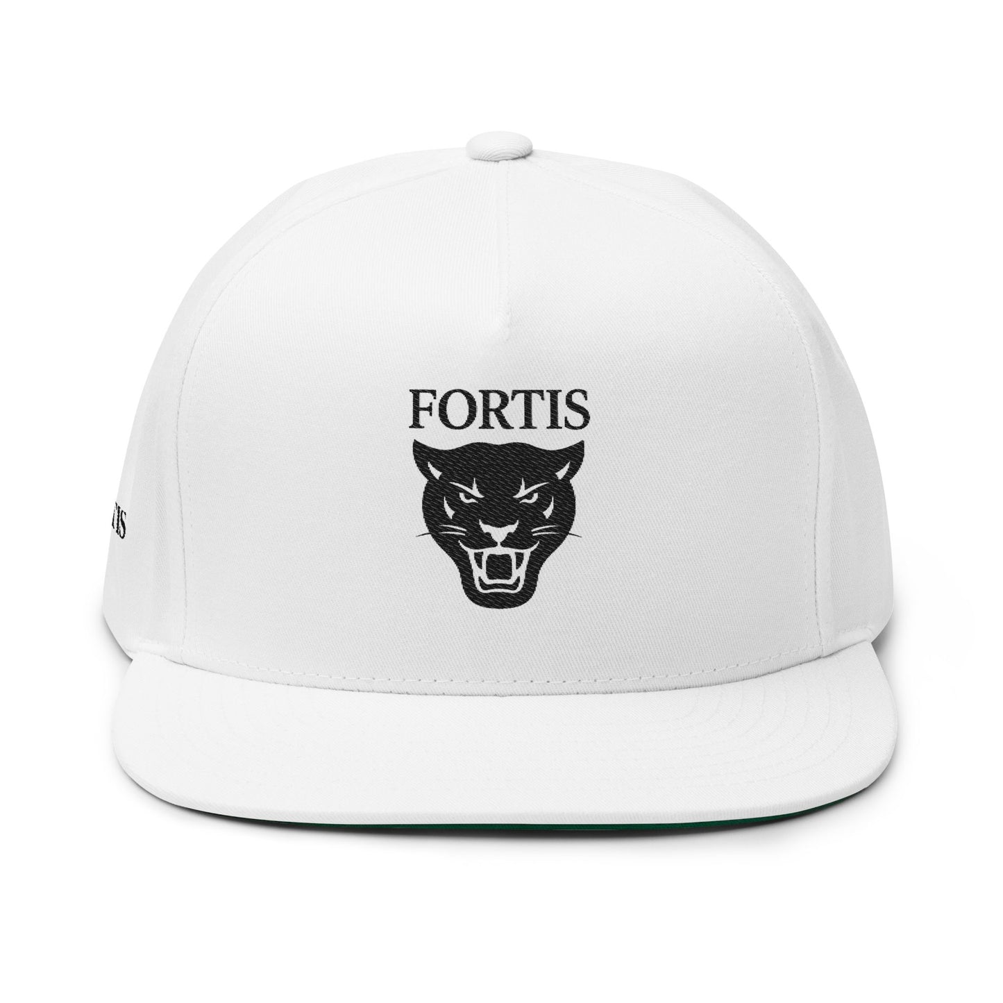Fortis Panther Flat Bill Cap — Embroidered Snapback Hat