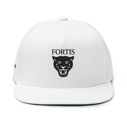 Fortis Panther Flat Bill Cap — Embroidered Snapback Hat