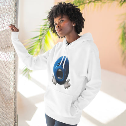 Blue Scream Emoji Hoodie — Cute 3D Emoticon Graphic Fleece Pullover