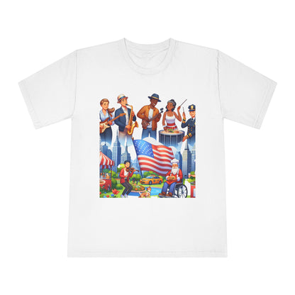 Patriotic Unisex Classic Crewneck T-Shirt, American Pride Tee, Memorial Day Shirt, Fourth of July Apparel, USA Flag Design, [...]
