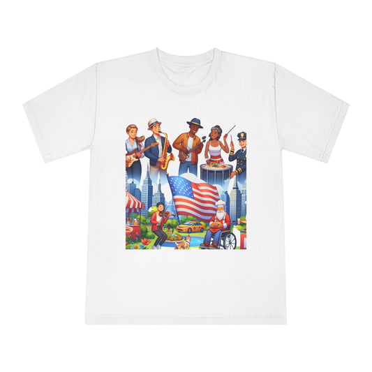 Patriotic Unisex Classic Crewneck T-Shirt, American Pride Tee, Memorial Day Shirt, Fourth of July Apparel, USA Flag Design, [...]