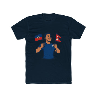 Unisex Cotton Crew Tee with Diverse Flags Design, Perfect for Pride, Cultural Events, Casual Outfits, Gifts, Travel Enthusiasts