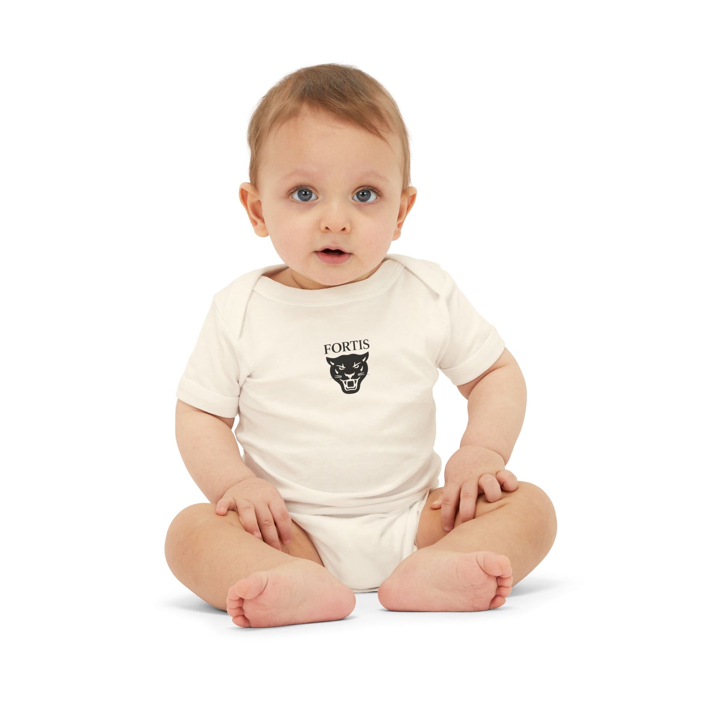 Fortis Panther Infant One-Piece Bodysuit – Cute Minimal Baby Onesie