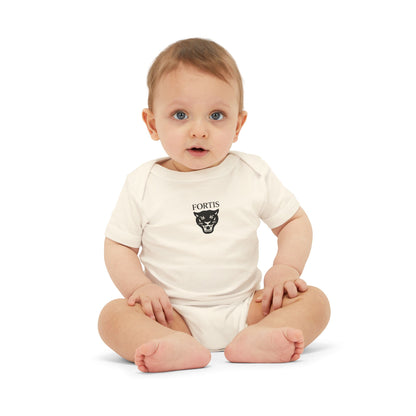 Fortis Panther Infant One-Piece Bodysuit – Cute Minimal Baby Onesie