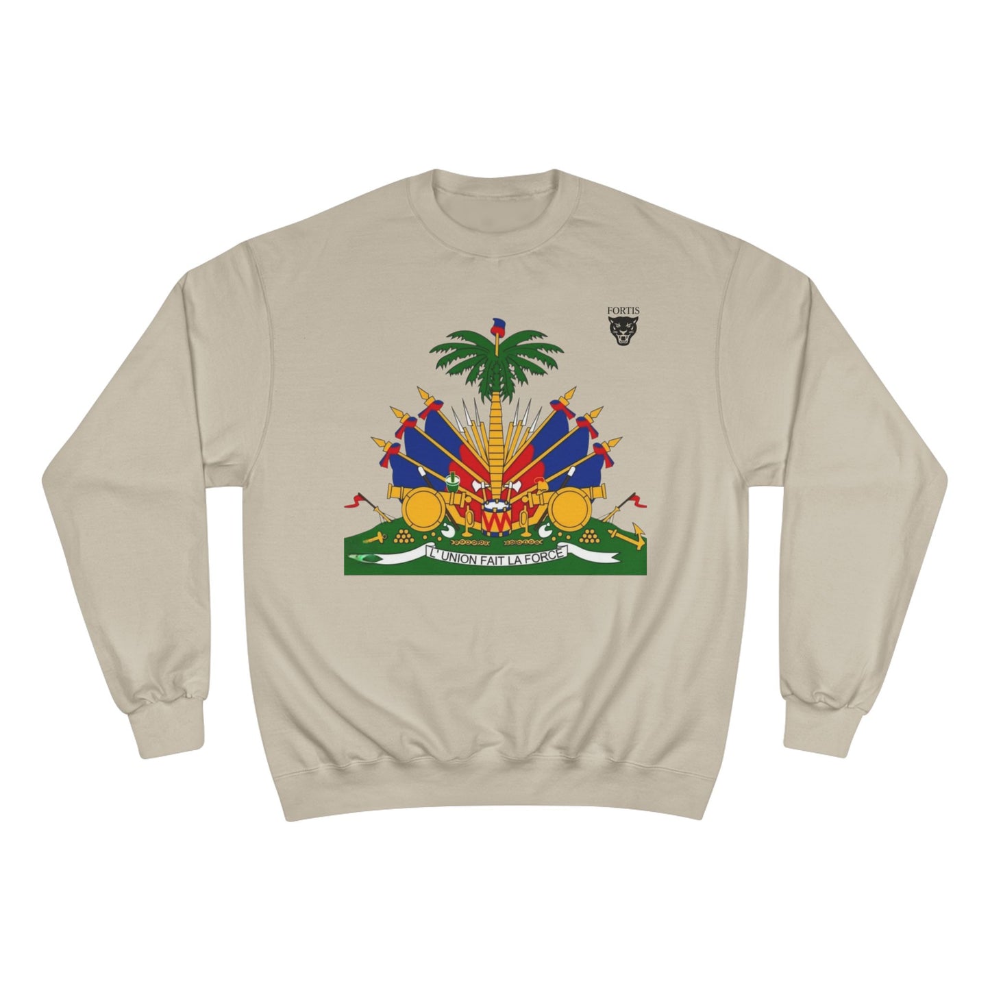 Haiti Coat of Arms Sweatshirt — Haitian Flag Crest Crewneck