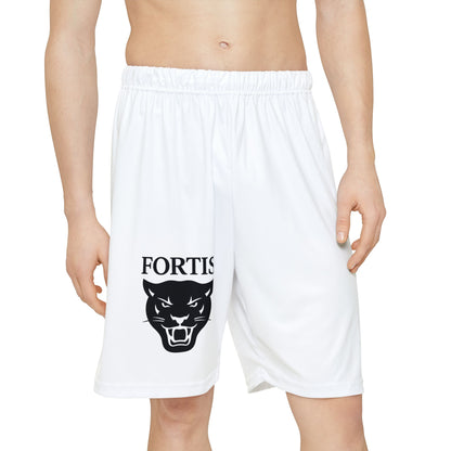 Fortis Panther Athletic Shorts — Men’s White Sports Shorts