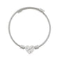 Engravable Heart Cuff Bracelet - Personalized Name/Date Stainless Steel Bangle (Silver & Gold)