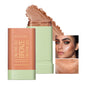 Cream Contour Stick,Versatile Bronzer Facial Contouring Stick,Long Lasting Highlighter Waterproof Facial Shaping,Buildable Highlight Contour Makeup Natural Radiant Look,03 Rich Glow