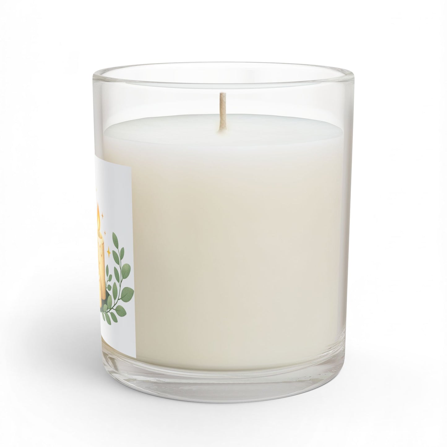 Soy Glass Candle — Cozy Lit Candles Illustration (11 oz)