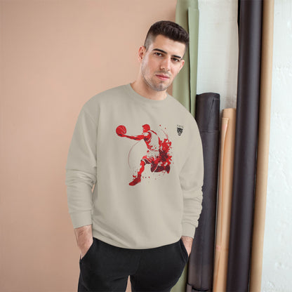 Basketball Splash Sweatshirt – Red Dribble Player Crew Neck
