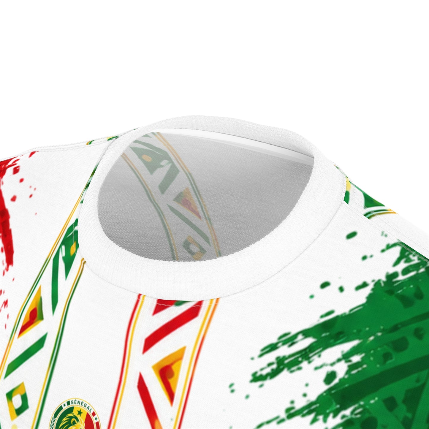 SENEGAL Flag Brushstroke Tee — SENEGAL Pride All-Over Print Shirt